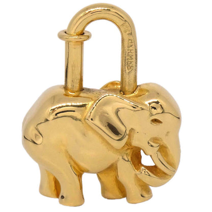 Hermes 1988 Elephant Cadena Gold Small Good