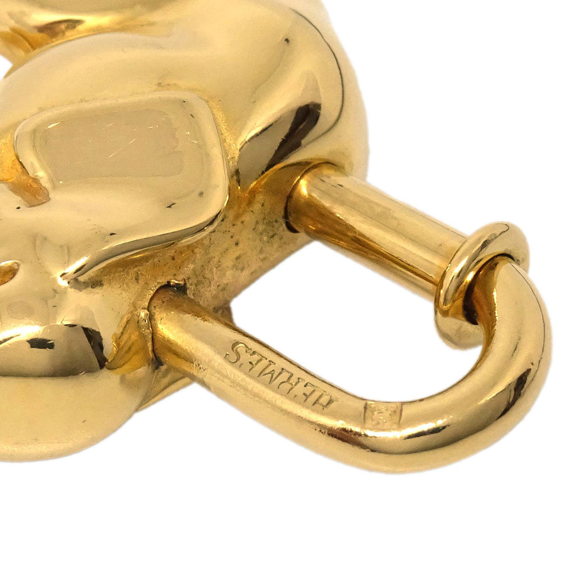 Hermes 1988 Elephant Cadena Gold Small Good
