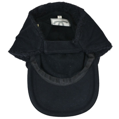Chanel Sport Line Black #M Trapper Hat Small Good