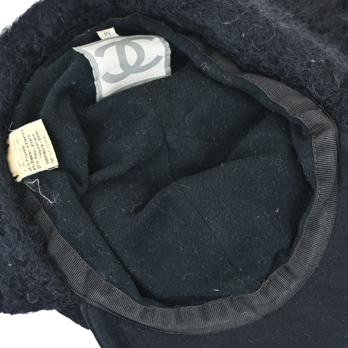 Chanel Sport Line Black #M Trapper Hat Small Good