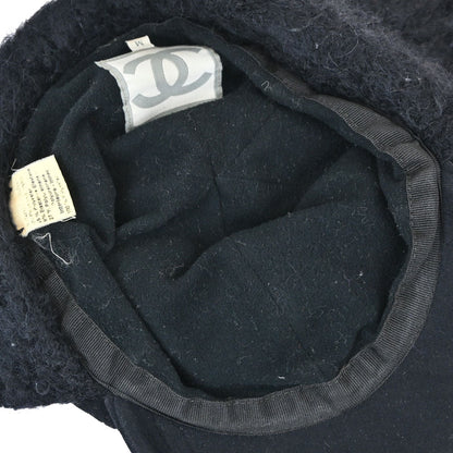 Chanel Sport Line Black #M Trapper Hat Small Good