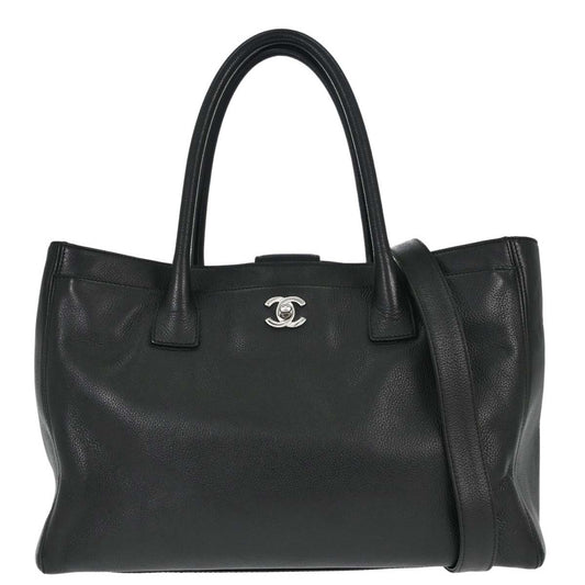 Chanel 2009-2010 Black Calfskin Executive Cerf 2way Shoulder Tote Bag