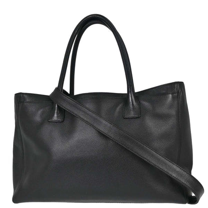 Chanel 2009-2010 Black Calfskin Executive Cerf 2way Shoulder Tote Bag