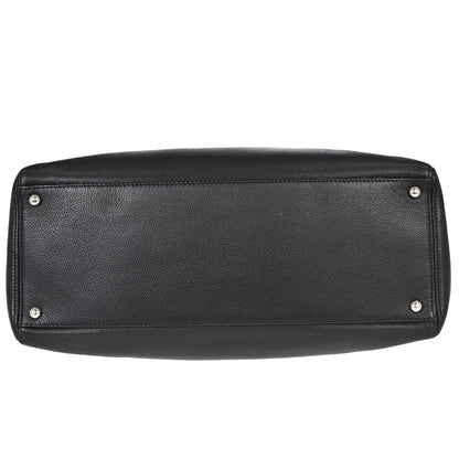 Chanel 2009-2010 Black Calfskin Executive Cerf 2way Shoulder Tote Bag