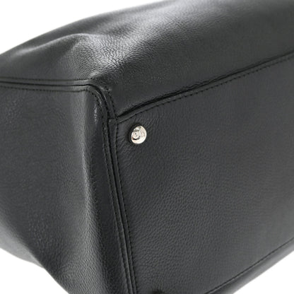 Chanel 2009-2010 Black Calfskin Executive Cerf 2way Shoulder Tote Bag