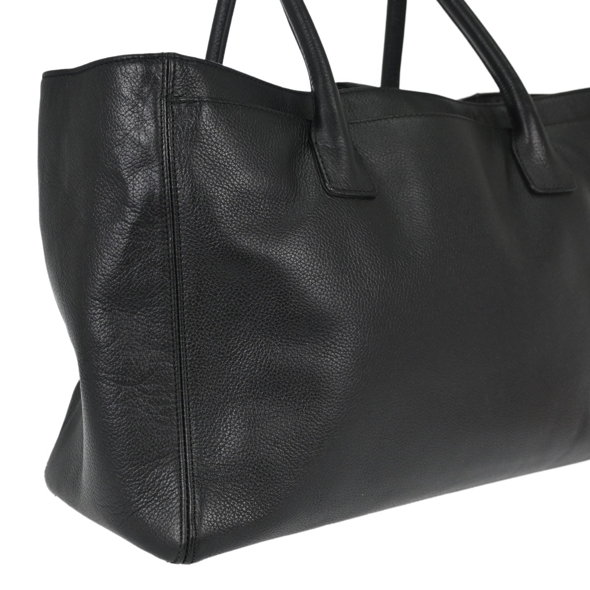 Chanel 2009-2010 Black Calfskin Executive Cerf 2way Shoulder Tote Bag