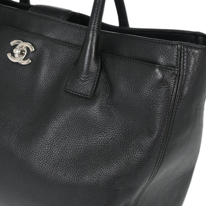 Chanel 2009-2010 Black Calfskin Executive Cerf 2way Shoulder Tote Bag