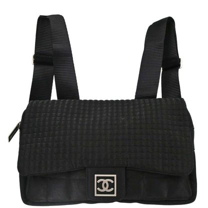 Chanel 2005-2006 Black Nylon Sport Line Choco Bar Backpack