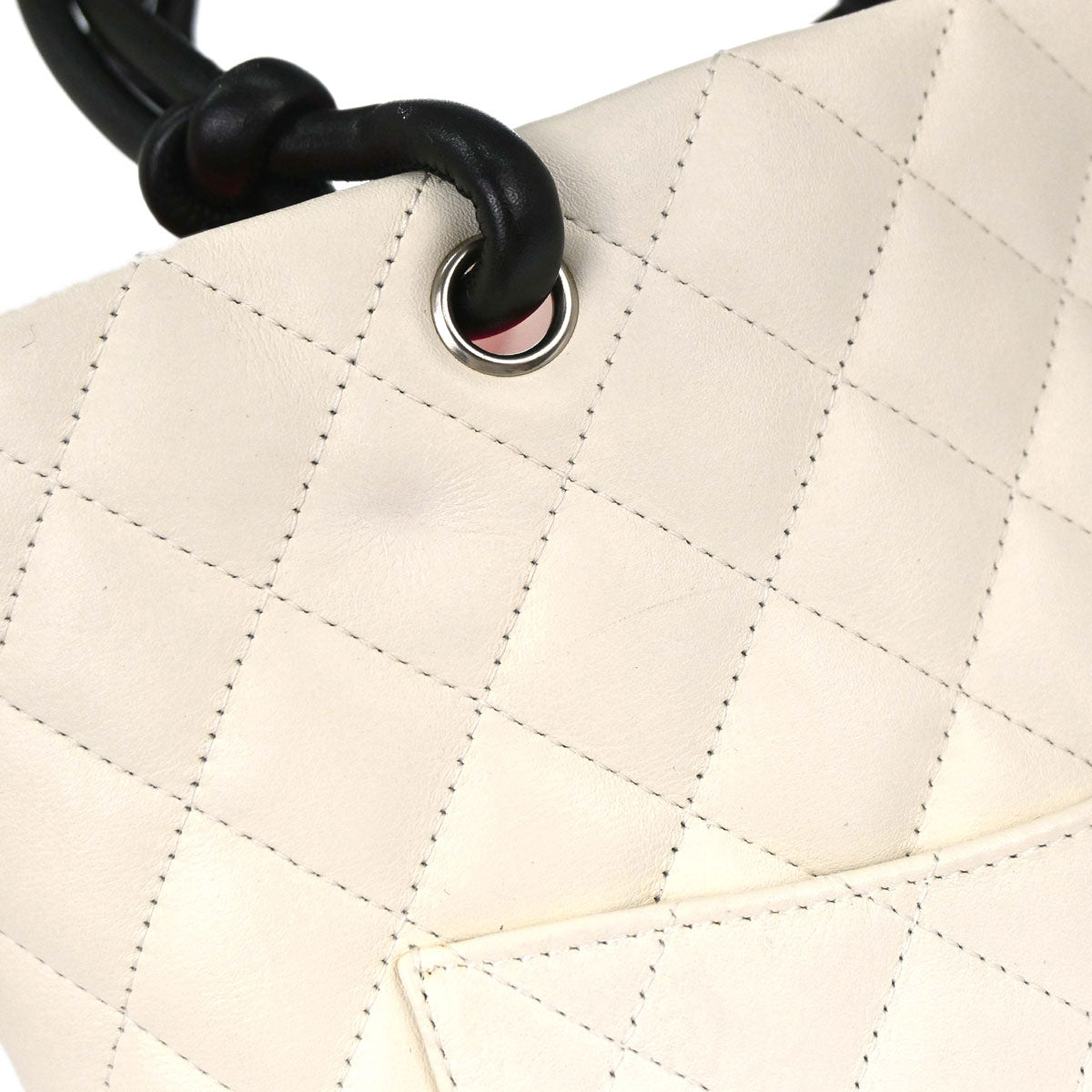 Chanel 2005-2006 White Calfskin Cambon Ligne Tote Handbag