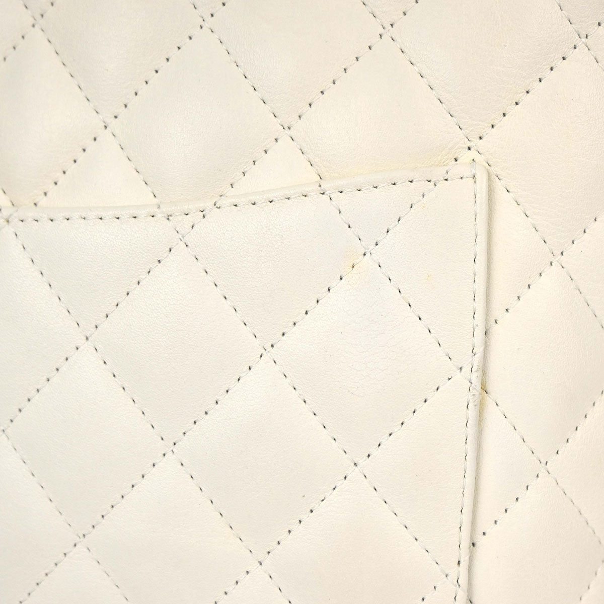 Chanel 2005-2006 White Calfskin Cambon Ligne Tote Handbag