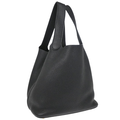Hermes Black Taurillon Clemence Picotin Lock 22 MM Handbag
