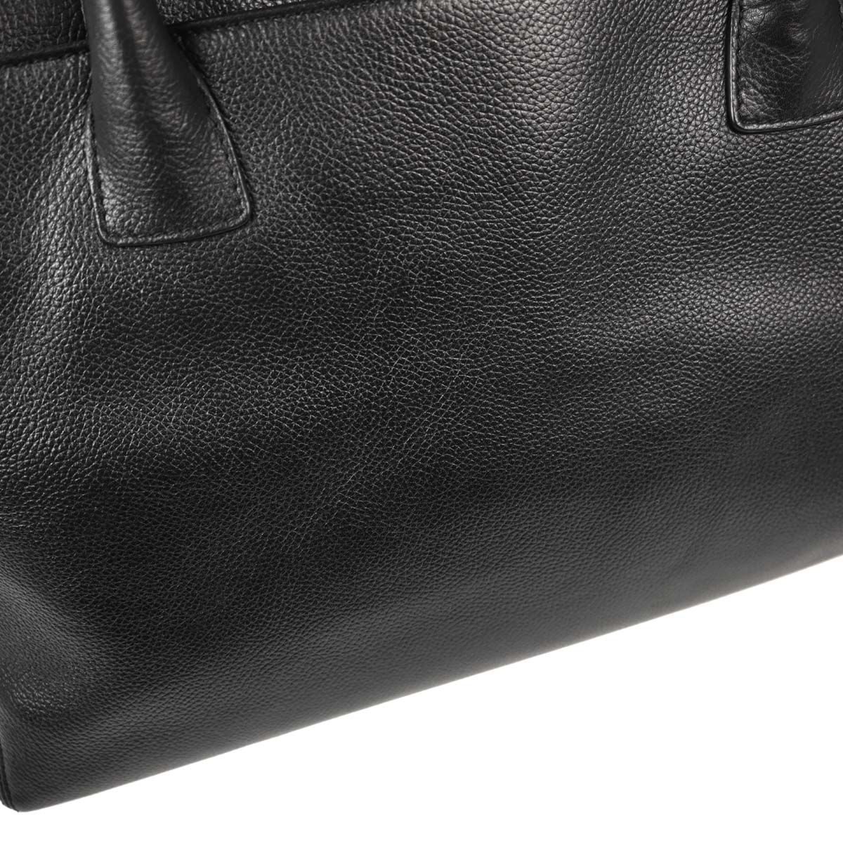 Chanel 2009-2010 Black Calfskin Executive Cerf 2way Shoulder Tote Bag
