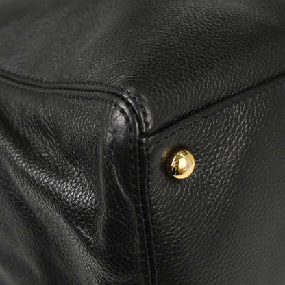 Chanel 2009-2010 Black Calfskin Executive Cerf 2way Shoulder Tote Bag