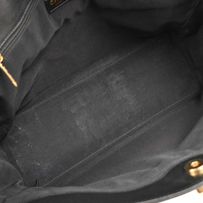 Chanel 2009-2010 Black Calfskin Executive Cerf 2way Shoulder Tote Bag