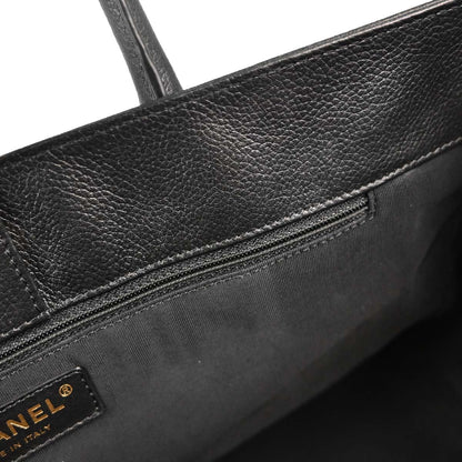 Chanel 2009-2010 Black Calfskin Executive Cerf 2way Shoulder Tote Bag