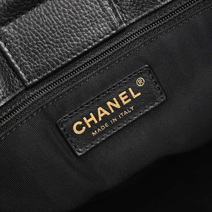 Chanel 2009-2010 Black Calfskin Executive Cerf 2way Shoulder Tote Bag