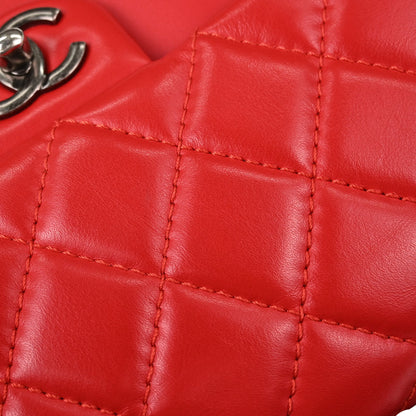 Chanel 2017-2018 Red Lambskin Rock My Shoulder Bag
