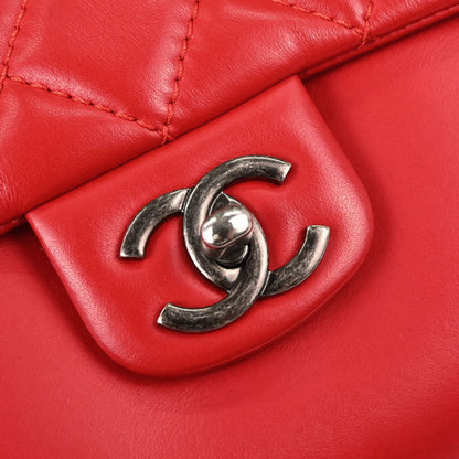 Chanel 2017-2018 Red Lambskin Rock My Shoulder Bag