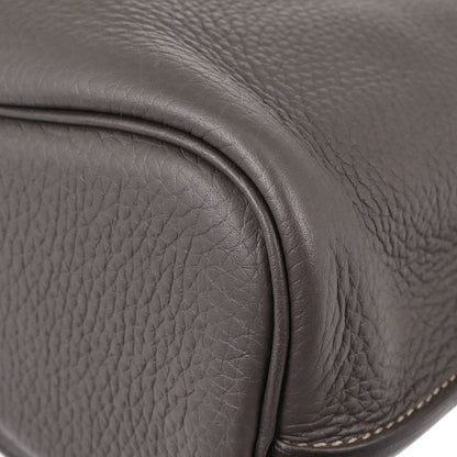 Hermes Etain Taupe Gray Taurillon Verso So Kelly 22 Shoulder Bag