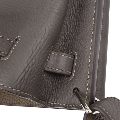 Hermes Etain Taupe Gray Taurillon Verso So Kelly 22 Shoulder Bag
