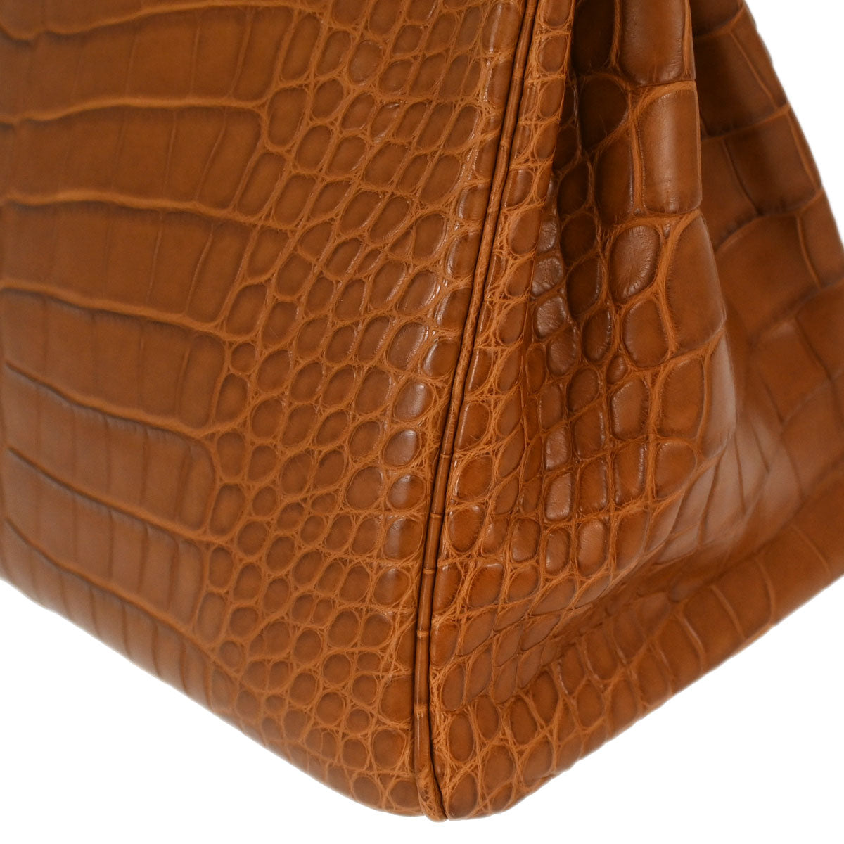 Hermes * Gold Matt Alligator Birkin 25 Handbag