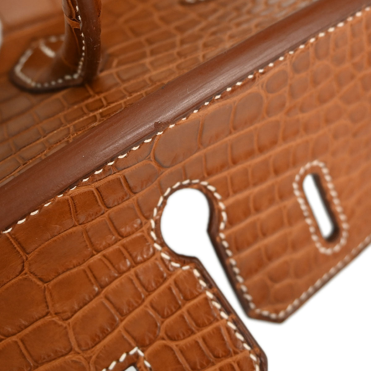 Hermes * Gold Matt Alligator Birkin 25 Handbag