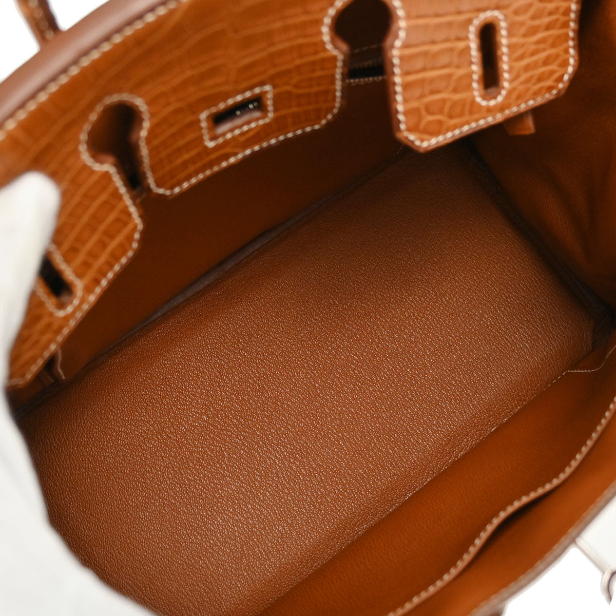 Hermes * Gold Matt Alligator Birkin 25 Handbag