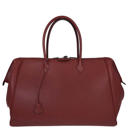 Hermes Rouge H Vache Liegee Paris Bombay 50 Handbag