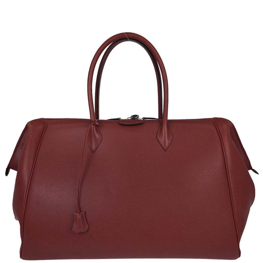 Hermes Rouge H Vache Liegee Paris Bombay 50 Handbag