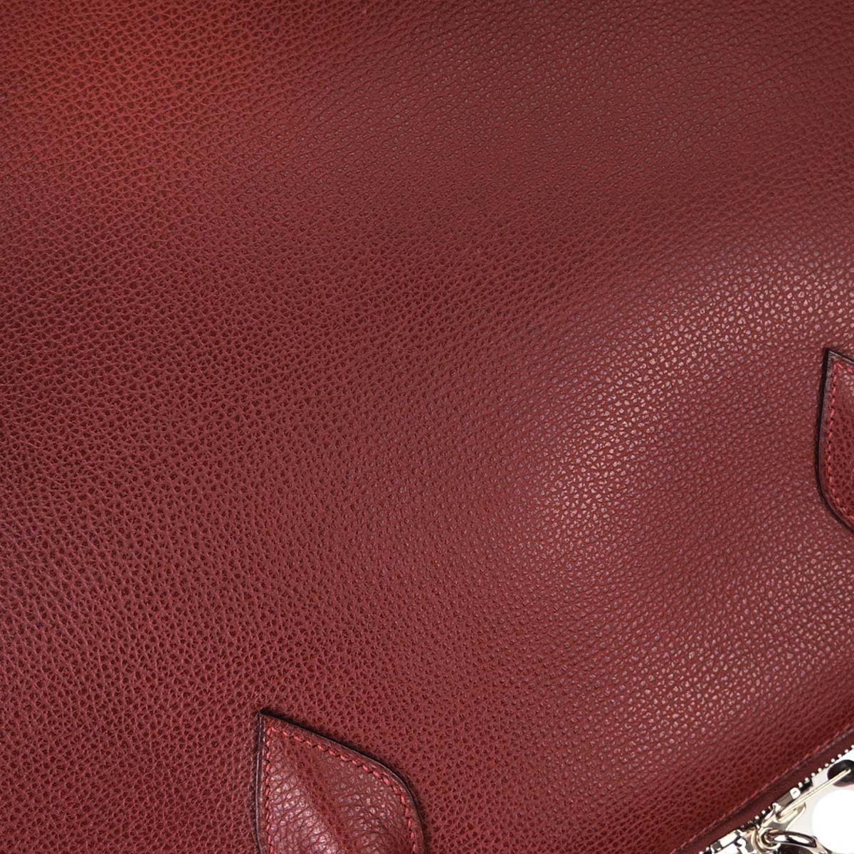 Hermes Rouge H Vache Liegee Paris Bombay 50 Handbag