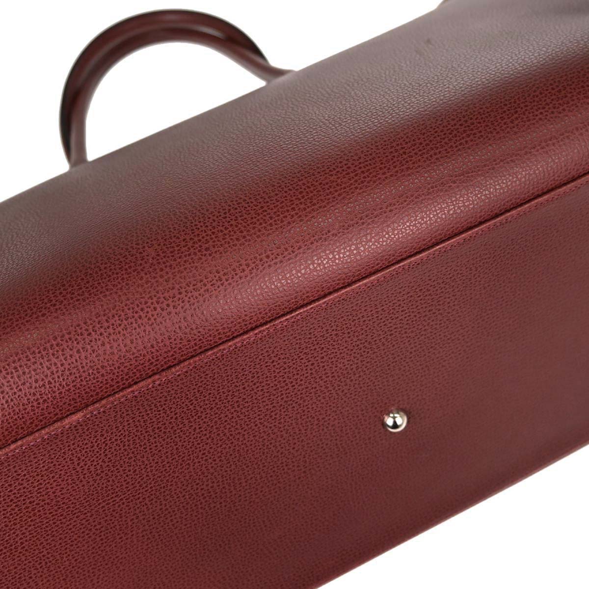 Hermes Rouge H Vache Liegee Paris Bombay 50 Handbag