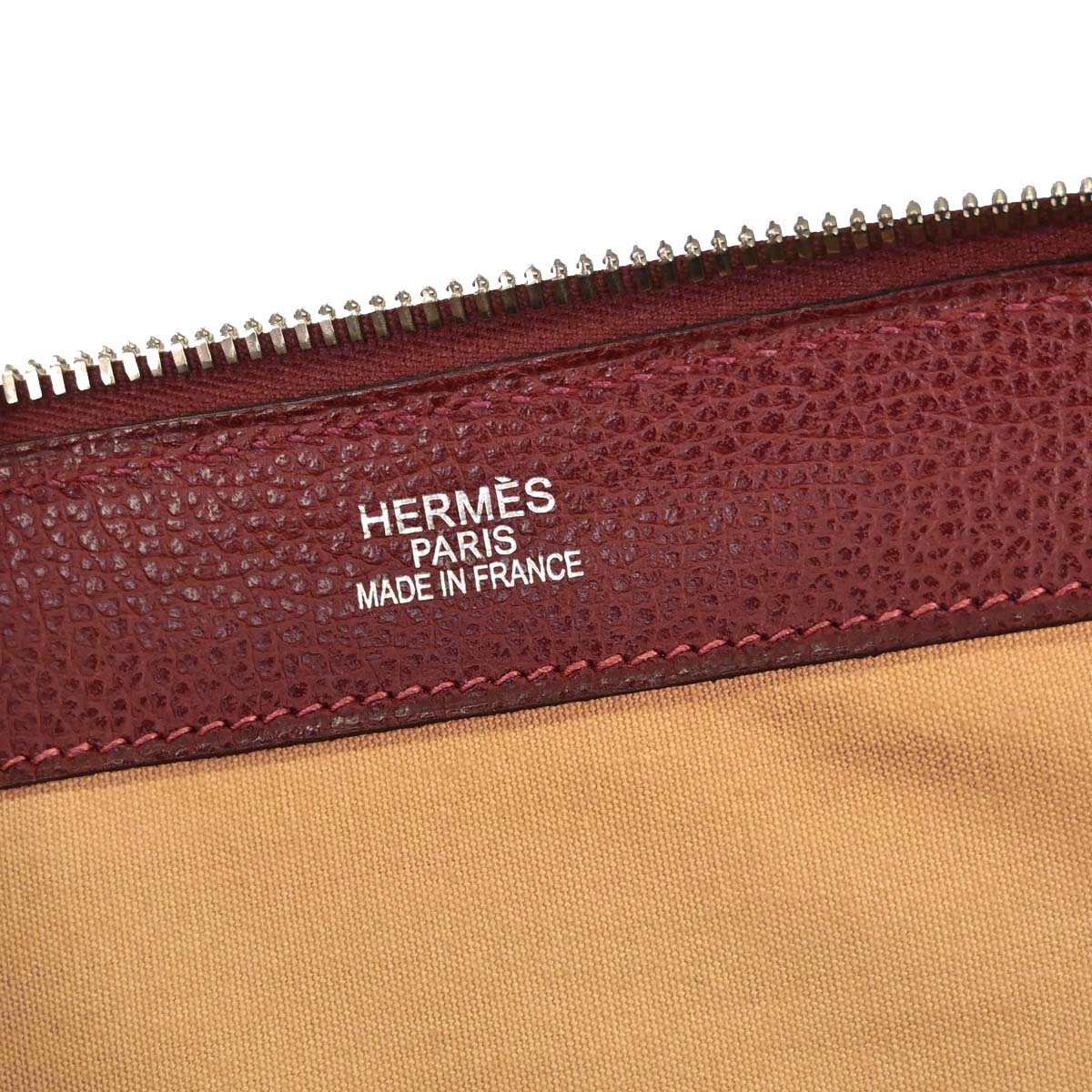 Hermes Rouge H Vache Liegee Paris Bombay 50 Handbag