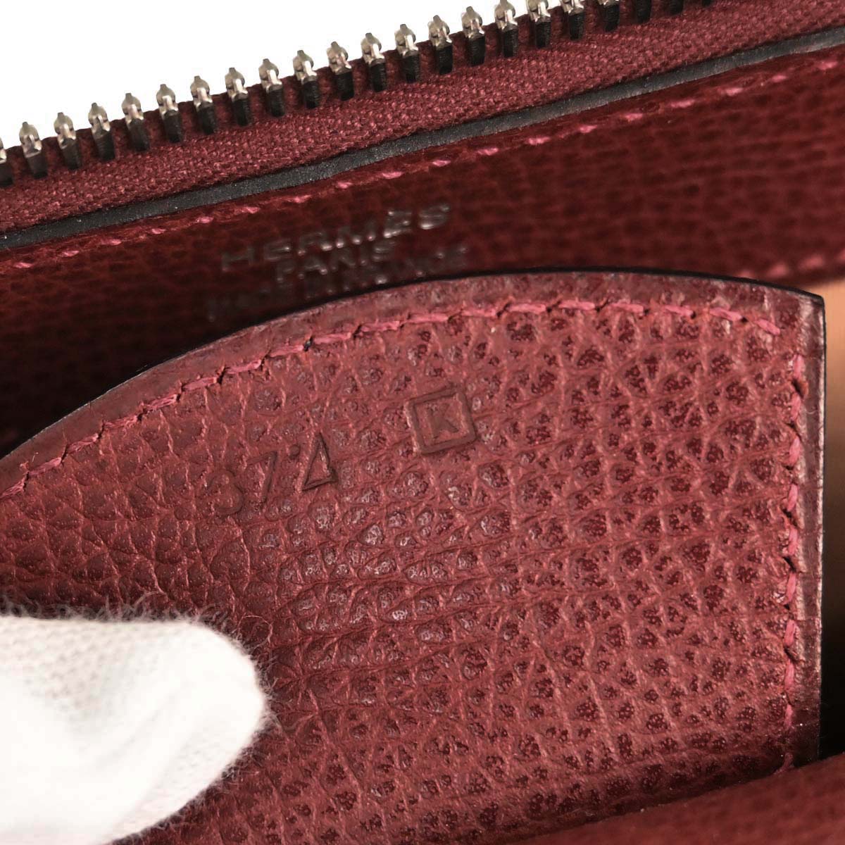 Hermes Rouge H Vache Liegee Paris Bombay 50 Handbag