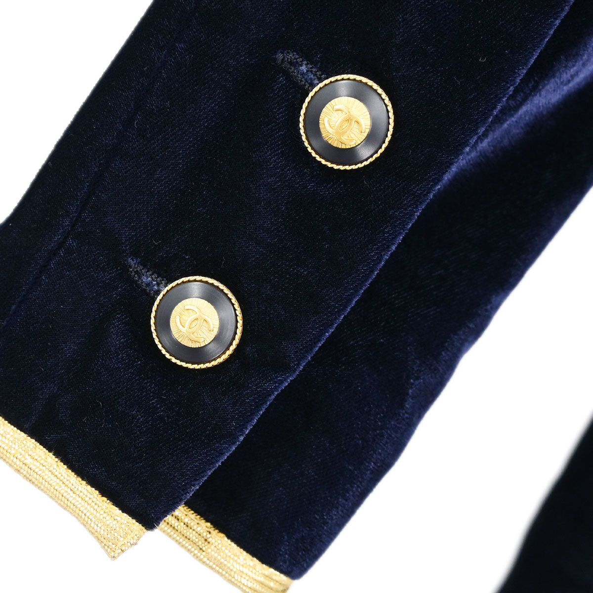 Chanel 1993 Collarless Jacket Navy #38