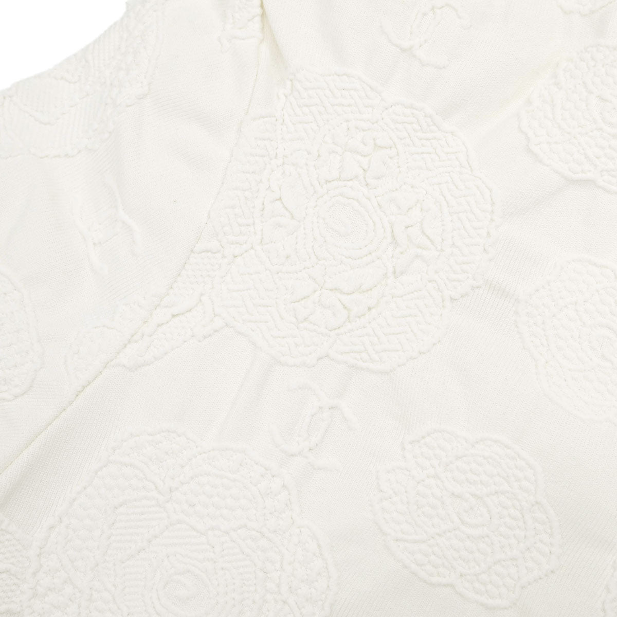 Chanel 1998 Short Sleeve Camellia T-shirt Top White #40