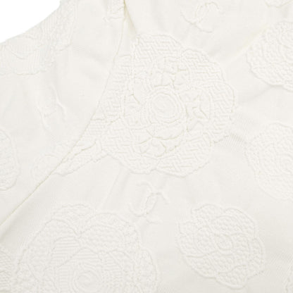 Chanel 1998 Short Sleeve Camellia T-shirt Top White #40
