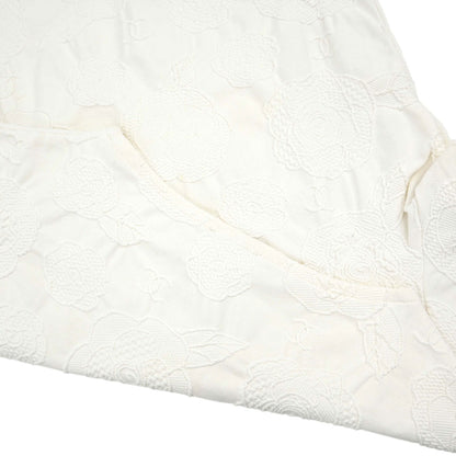 Chanel 1998 Short Sleeve Camellia T-shirt Top White #40