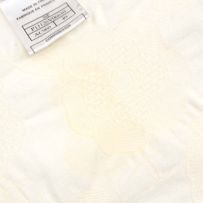 Chanel 1998 Short Sleeve Camellia T-shirt Top White #40