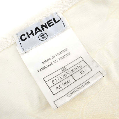Chanel 1998 Short Sleeve Camellia T-shirt Top White #40