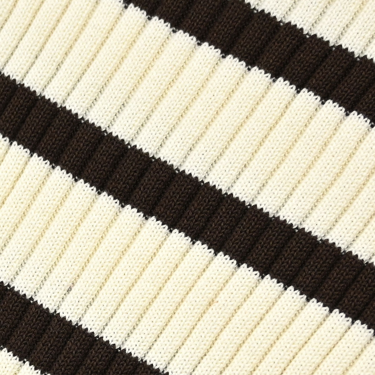 Chanel 1998 Short Sleeve Border Top Ivory Brown #38