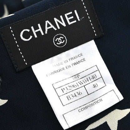 Chanel 2008 Short Sleeve American Flag Polo Shirt Top Navy Red #40