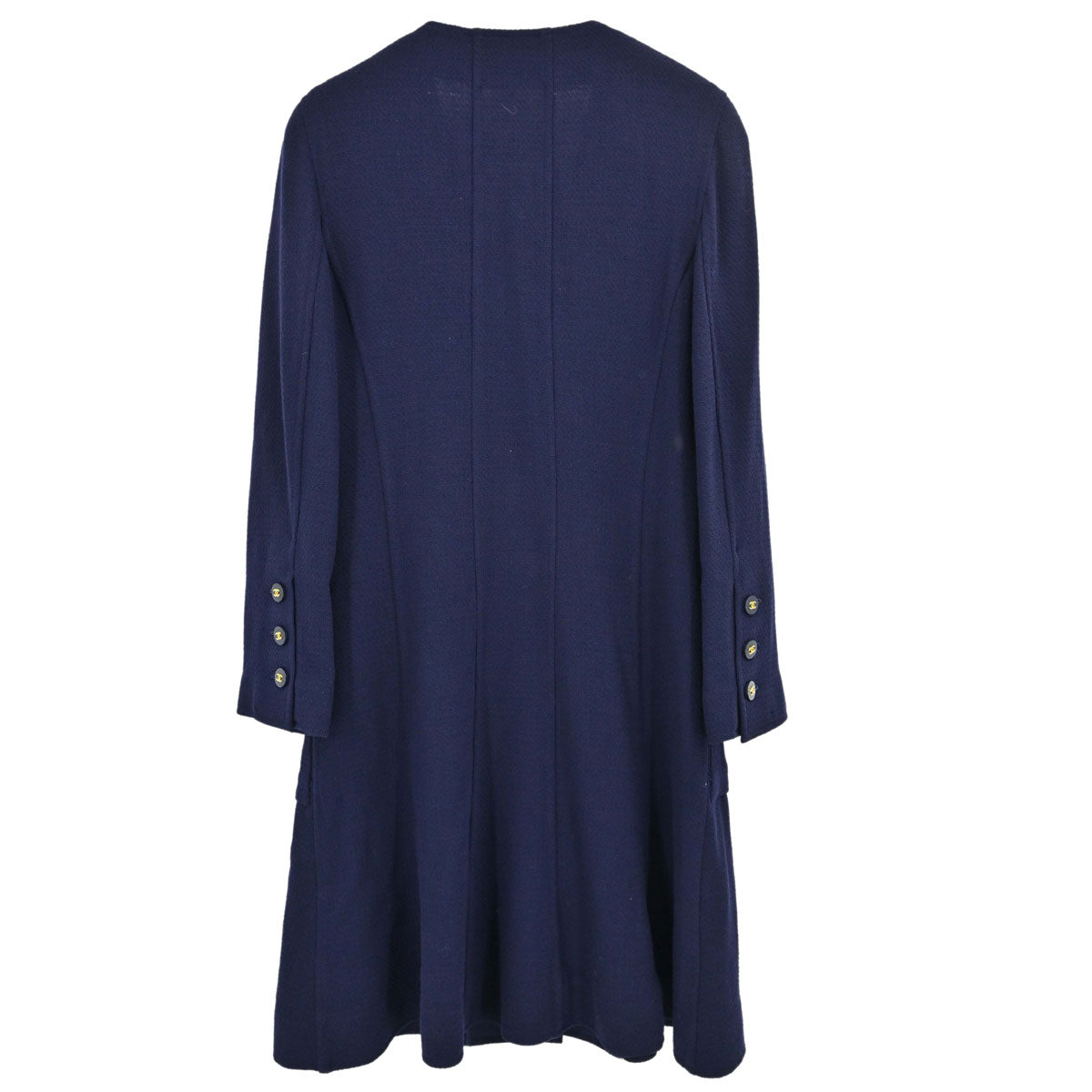 Chanel 1994 Collarless Coat Navy #40