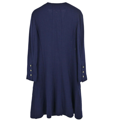 Chanel 1994 Collarless Coat Navy #40