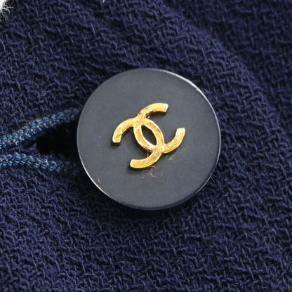 Chanel 1994 Collarless Coat Navy #40