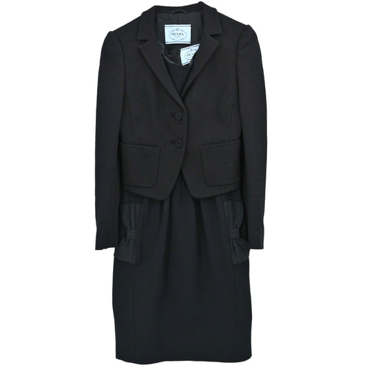 Prada 2011 Setup Suit Jacket Dress Black #38