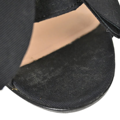 Chanel * CC Dots Bow Black Mesh Short Boots Shoes #38