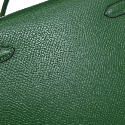 Hermes Green Courchevel Mini Kelly 15 2way Sellier Shoulder Handbag