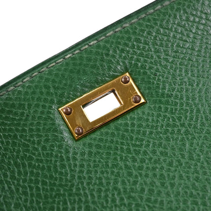 Hermes Green Courchevel Mini Kelly 15 2way Sellier Shoulder Handbag