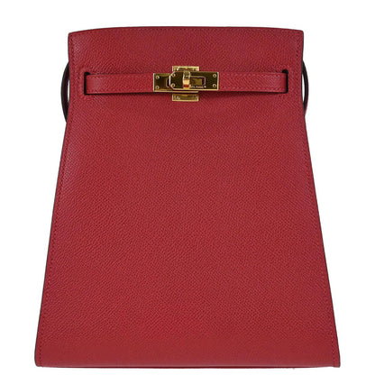 Hermes Rouge Vif Epsom Kelly Sport PM Shoulder Bag