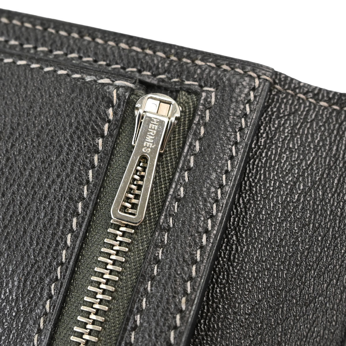 Hermes * Graphite Matt Alligator Bearn Soufre Long Wallet